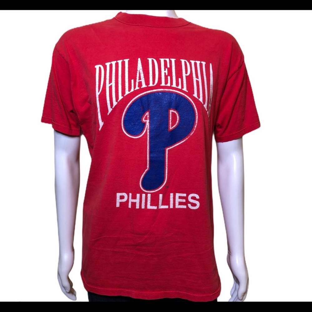 90s Vintage Red Philadelphia Phillies Tee Shirt